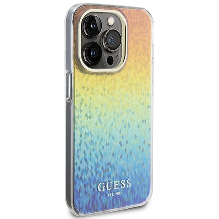 Etui Guess IML Faceted Mirror Disco Iridescent na iPhone 15 Pro - wielokolorowe