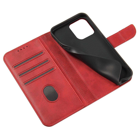 Magnet Case Hülle für Samsung Galaxy S23 Hülle mit Flip Wallet Ständer rot