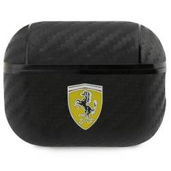 Original Handyhülle APPLE AIRPODS PRO 2 Ferrari Cover On Track PU Carbon (FESAP2CABK) schwarz