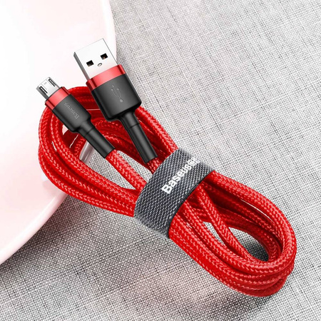 Baseus Cafule Cable - Dwustronny kabel połączeniowy micro USB na USB QC 3.0, 1.5 A, 2 m (czerwony)