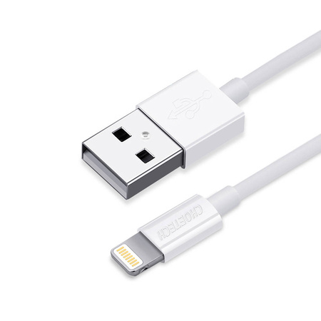 Choetech certyfikowany kabel przewód USB-A - Lightning MFI 1,8m biały (IP0027)