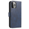 Magnet Case elegant bookcase type case with kickstand for iPhone 13 Pro Max blue