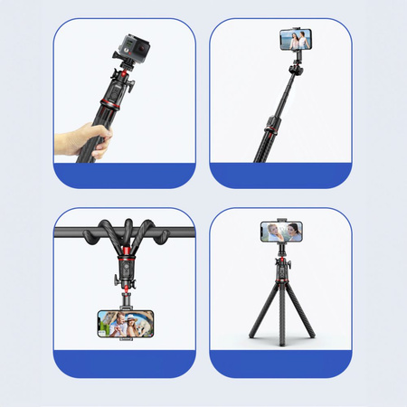 Selfie Stick Tripod Elastyczny Bluetooth Tech-Protect L07S czarne