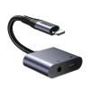 Joyroom SY-L01 Lightning zu Lightning / 3,5-mm-Miniklinken-DAC-Adapter 2in1 – Schwarz