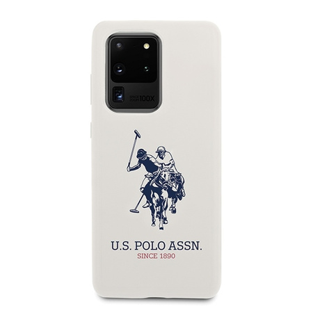 US Polo USHCS69SLHRWH S20 Ultra G988 biały/white Silicone Collection