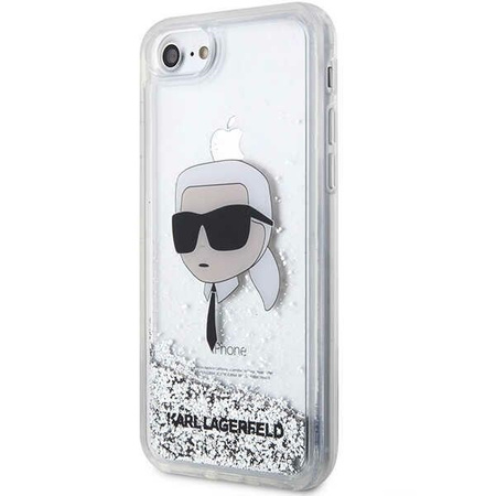 Karl Lagerfeld KLHCI8LNKHCH iPhone 7/8/ SE 2020/2022 Silber/Silber Hardcase Glitter Karl Head