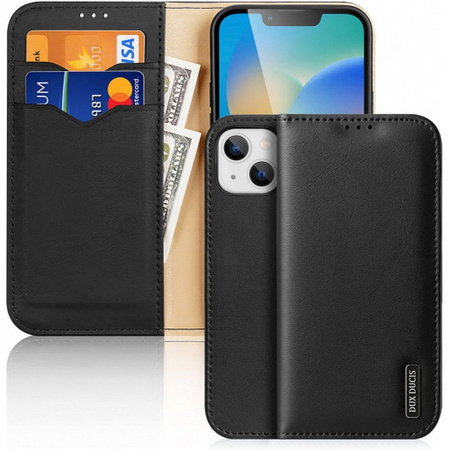 Dux Ducis Hivo iPhone 15 Plus RFID-blockierende Brieftaschenhülle – Schwarz