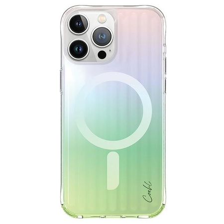 Uniq case Coehl Linear iPhone 15 Pro 6.1&quot; Magnetic Charging opal/iridescent