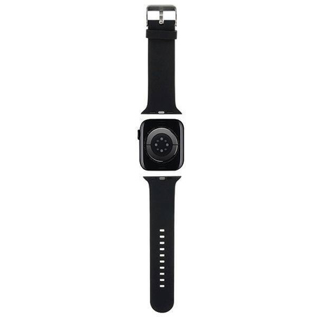 Strap for APPLE WATCH 4 / 5 / 6 / 7 / 8 / SE (38 / 40 / 41 MM) Karl Lagerfeld Strap 3D Rubber Karl Head (KLAWMSLKNK) black