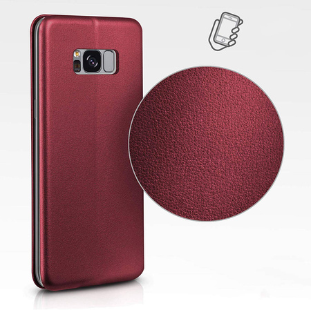 Case IPHONE 7 / 8 / SE 2020 Leatherette Wallet Flip Elegance burgundy