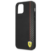 Ferrari FESAXHCP12SBK iPhone 12 mini 5,4" czarny/black hardcase On Track Carbon Stripe