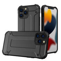 Hybrid Armor Case Tough Rugged Cover for iPhone 13 Pro black