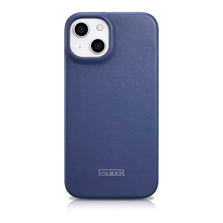 iCarer CE Premium Leather Folio Case iPhone 14 Flip Magnetic MagSafe Blue (WMI14220713-BU)