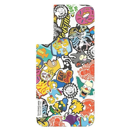 Panel Samsung GP-TOU021HOQYW do etui Frame Cover do Galaxy S22+ Simpsons Faces biały/white