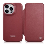 iCarer CE Premium Leather Folio Case iPhone 14 Pro Magnetic Flip Leather Folio Case MagSafe Red (WMI14220714-RD)