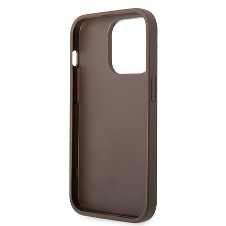 Guess GUHCP15L4GMGBR iPhone 15 Pro 6.1&quot; brown/brown hardcase 4G Big Metal Logo