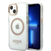 Guess GUHMP13MHTRMD iPhone 13 6,1" złoty/gold hard case Metal Outline Magsafe