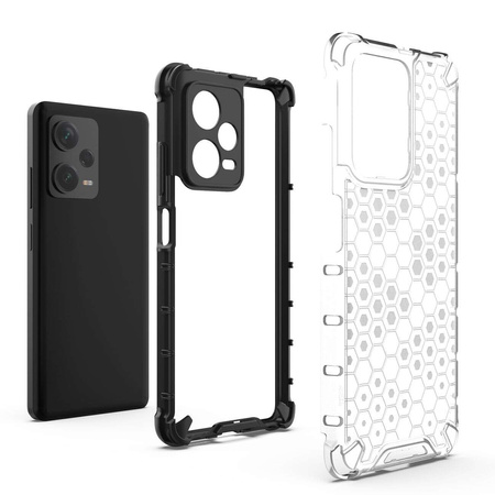 Honeycomb etui do Xiaomi Redmi Note 12 Pro+ pancerny hybrydowy pokrowiec niebieskie