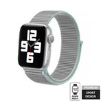 Crong Nylon - Pasek sportowy do Apple Watch 38/40/41 mm (Pastel Grey)