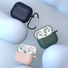 Etui do AirPods 3 silikonowy miękki pokrowiec na słuchawki + brelok karabińczyk zawieszka ciemnoniebieski (case D)