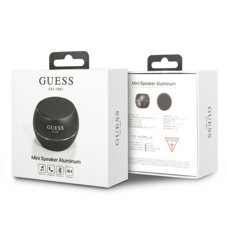 Guess głośnik Bluetooth GUWSALGEK Speaker mini czarny/black