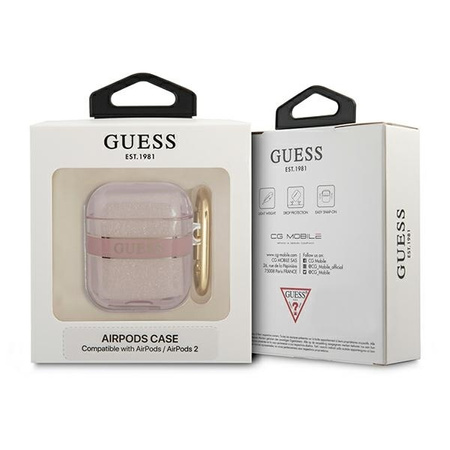 Case APPLE AIRPODS Guess AirPods Strap Collection (GUA2HHTSP) pink