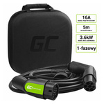 Green Cell - Kabel GC EV Type 2 3.6kW 5m do ładowania Golf / Passat GTE, 330e, Panamera E-Hybrid, Prius Plug-In