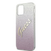 Oryginalne Etui IPHONE 12 / 12 PRO 6,1" Guess Hardcase Glitter Gradient Script GUHCP12MPCUGLSPI różowe