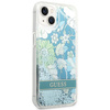 Schutzhülle IPHONE 14 Guess Hardcase Flower Liquid Glitter grün