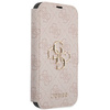 Original Case IPHONE 13 / 14 / 15 Guess Book 4G Metal Gold Logo (GUBKP15S4GMGPI) pink