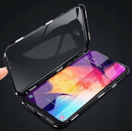 Etui IPHONE 16 Double Magnetic 360° Aluminium i Szkło Hartowane czarne