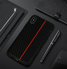 MOTO CARBON Case do Samsung Galaxy A6 Plus 2018 Czarny z czerwonym paskiem