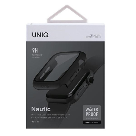 UNIQ etui Nautic Apple Watch Series 4/5/6/SE 40mm czarny/black