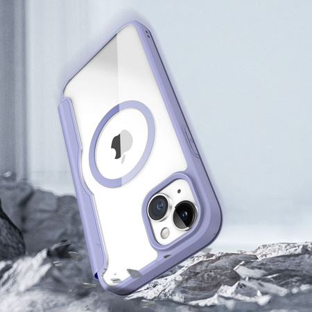 Dux Ducis Skin X Pro Magnetic Flip MagSafe Case iPhone 15 Plus - Purple