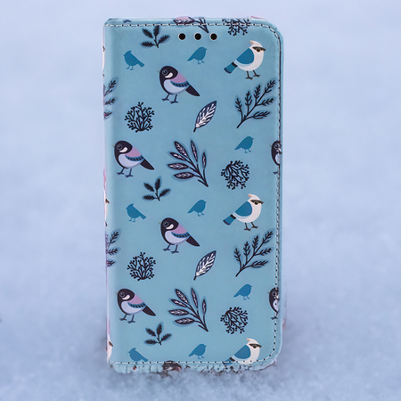 Etui Smart Trendy Winter Birds do Samsung A13 5G / A04S