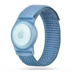 Armband für APPLE AIRTAG Tech-Protect Nylon For Kids blau