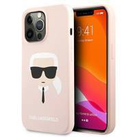 Karl Lagerfeld KLHCP13LSLKHLP iPhone 13 Pro / 13 6,1" jasnoróżowy/light pink hardcase Silicone Karl`s Head