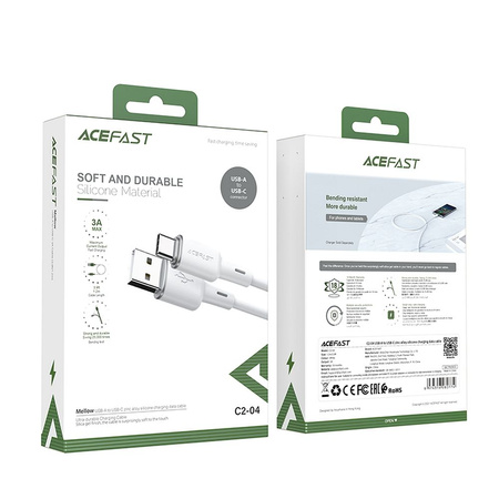 Acefast USB-Kabel - USB Typ C 1,2 m, 3 A weiß (C2-04 weiß)