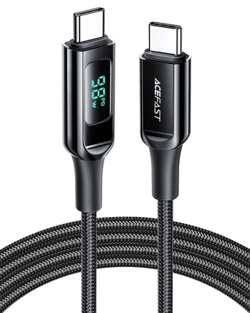 Acefast cable USB Type C - USB Type C 2m, 100W (20V / 5A) black (C6-03 Black)