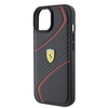 Ferrari FEHCP15SPTWK iPhone 15 6,1&quot; schwarz/schwarzes Hardcase Twist Metal Logo