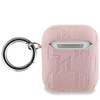 Karl Lagerfeld KLA2PGKCPP AirPods 1/2 cover różowy/pink Monogram Karl & Choupette Head