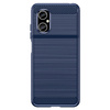 Carbon Case Cover for Xiaomi Redmi Note 11E /Redmi 10 5G / Redmi 10 Prime+ 5G / Poco M4 5G Flexible Silicone Carbon Cover Blue