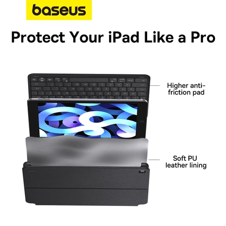 Baseus Brilliance Series keyboard case for iPad 10.2'' (2019/2020/2021) + USB-C cable - black