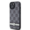 DKNY DKHCP15MPCPTSSK iPhone 15 Plus / 14 Plus 6.7" czarny/black hardcase Leather Checkered Mono Pattern & Printed Stripes