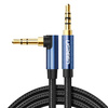 Ugreen kątowy kabel AUX 2 x mini jack 3,5 mm 1m niebieski (AV112)