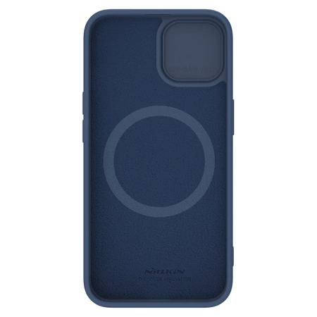 Nillkin CamShield Silky Silicone Case for iPhone 15 Plus with Camera Protector - Dark Blue