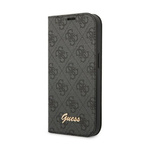 Guess 4G Metal Camera Outline Booktype Case - Etui iPhone 14 Pro (czarny)