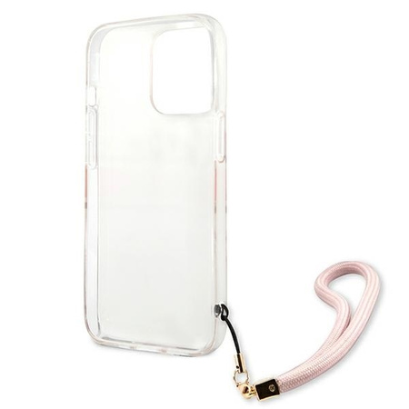 Guess GUHCP13XKMABPI iPhone 13 Pro Max 6,7" różowy/pink hardcase Marble Strap Collection