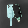 Rope case gel TPU airbag case cover with lanyard for iPhone 11 Pro light blue