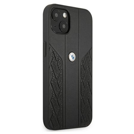 Etui BMW BMHCP13SRSPPK iPhone 13 mini 5,4" czarny/black hardcase Leather Curve Perforate